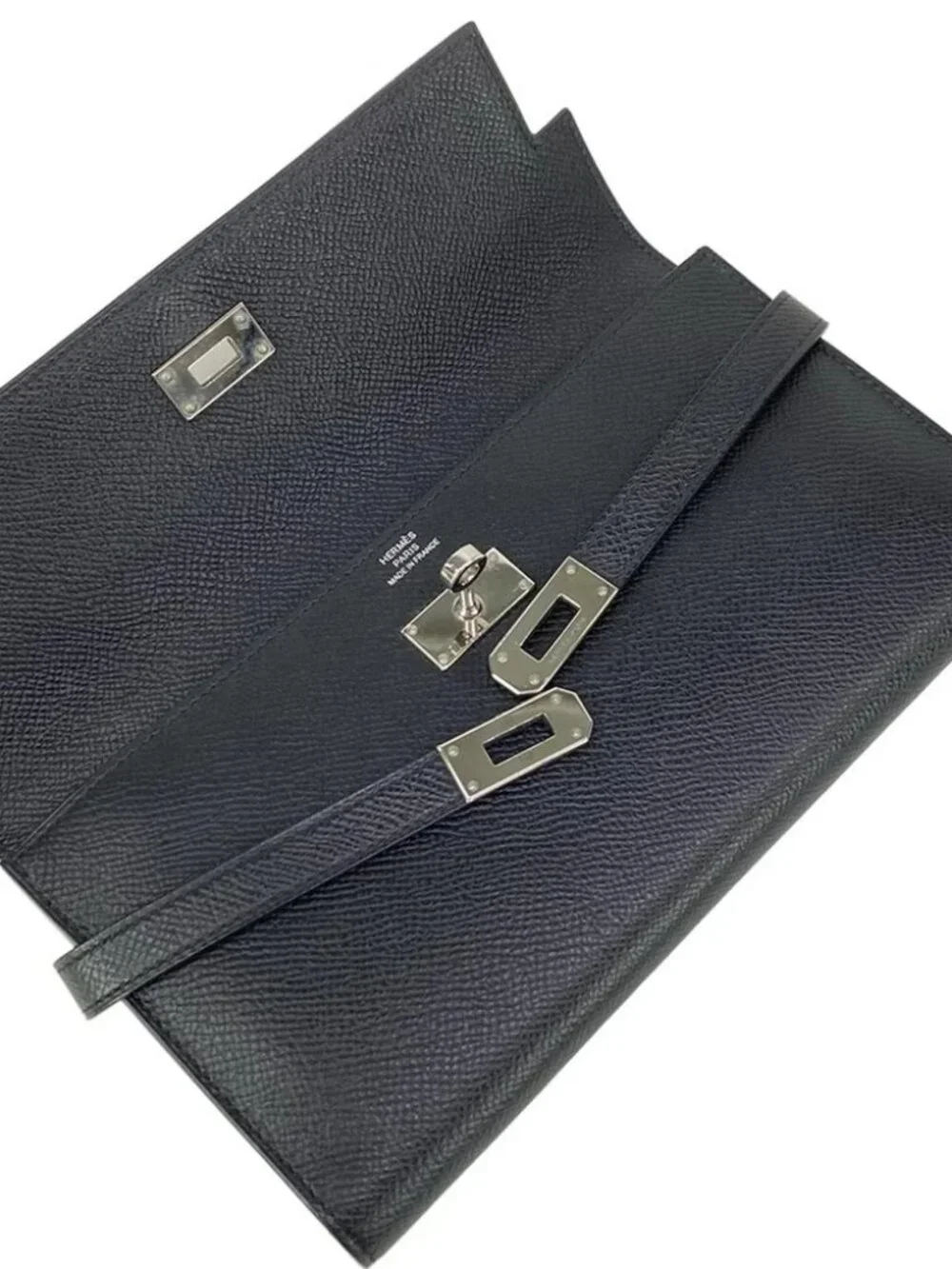 HERMES Kelly Wallet Long - Black Veau Epsom Y Long Wallet - Picture 3 of 13
